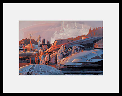 PEBBLE BEACH TRIPTYCH (RIGHT) S-07  harf size (framed)